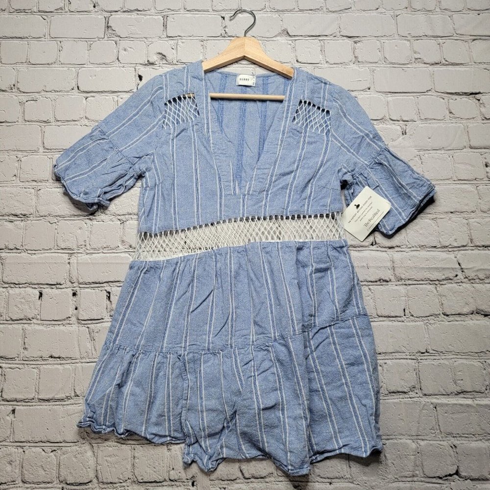 Suboo Tiered Striped Caftan Coverup‎ In Desert Muse Size 4